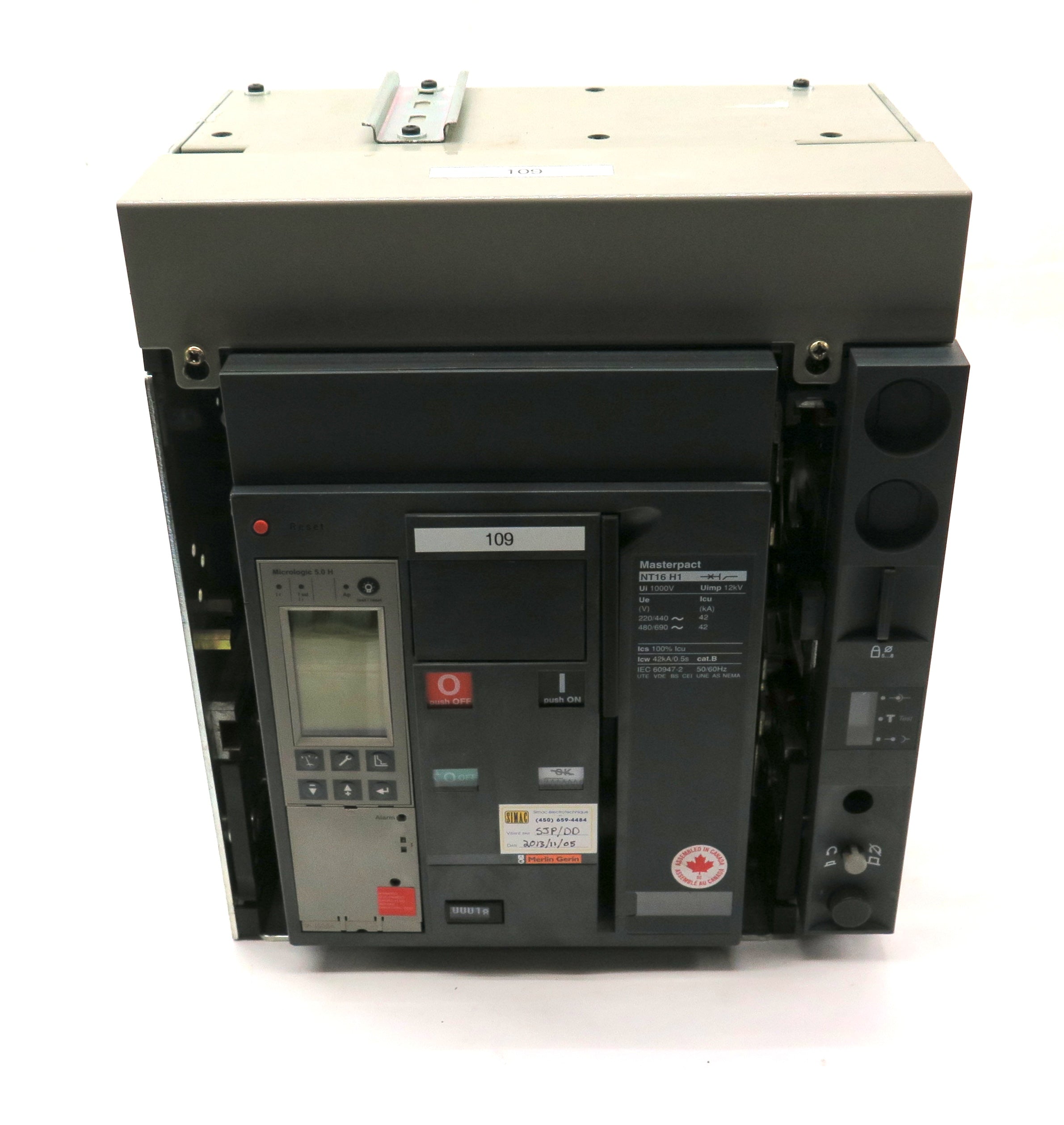 Schneider Electric / Merlin Gerin NT16H1 / NT16 H1 Masterpact Ui 1000V - Advance Operations