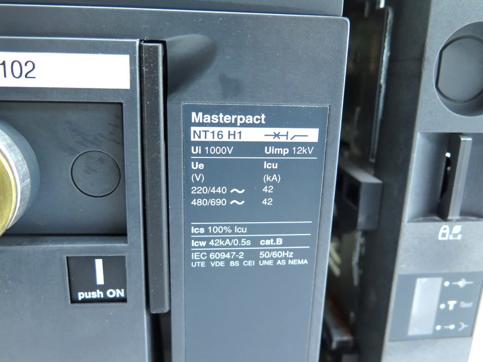 Schneider / Merlin Gerin NT16 H1 Masterpact Ui 1000V & KEY Lock - Advance Operations