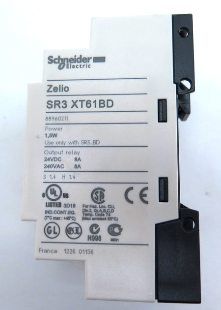 Schneider SR3 XT61BD Zelio PLC Discrete I/O Extension Module 24Vdc - Advance Operations