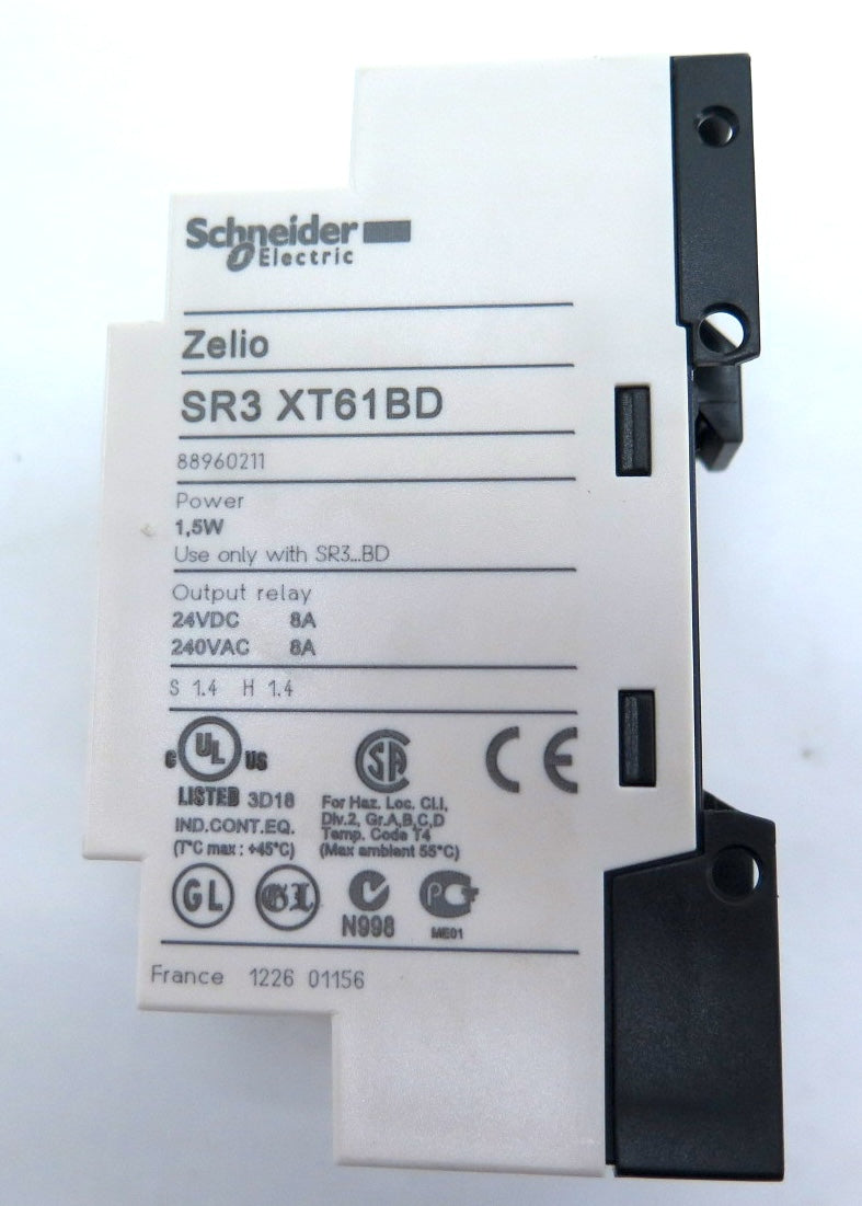 Schneider SR3 XT61BD Zelio PLC Discrete I/O Extension Module 24Vdc - Advance Operations