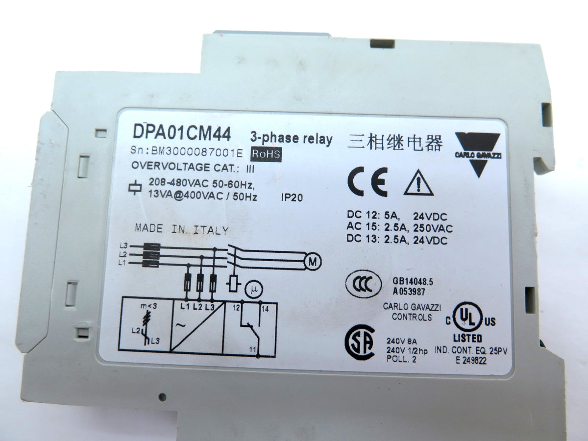 Carlo Gavazzi DPA01CM44 3-Phase Relay - Advance Operations