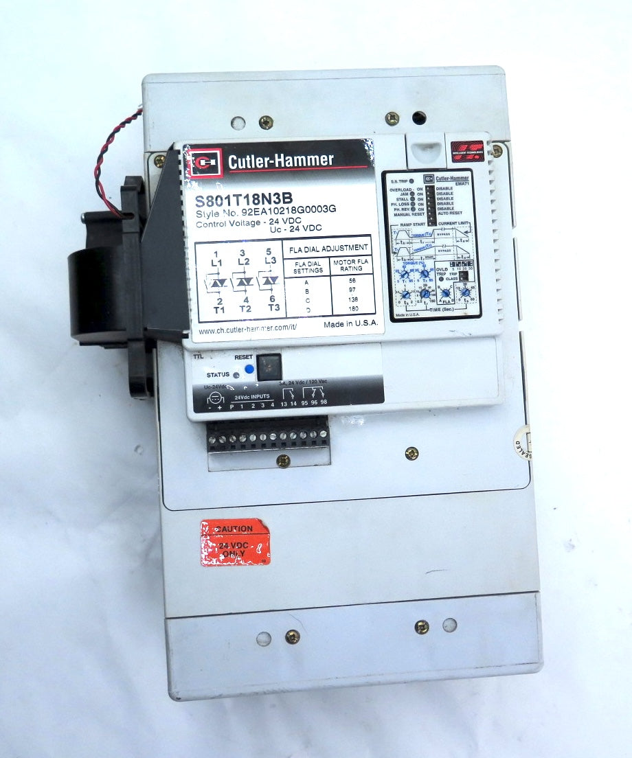 Eaton / Cutler Hammer S801T18N3B Soft Starter 150HP 180A 600V 3Ph Max - Advance Operations