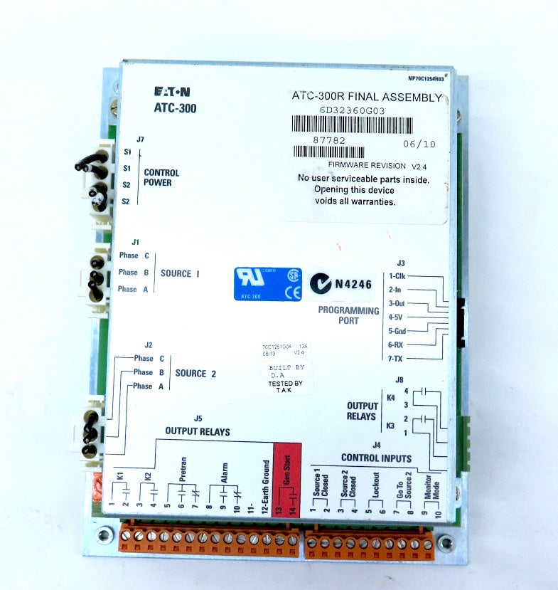 Eaton ATC-300R Transfer Switch Controller Automatic 6D32360G03 - Advance Operations