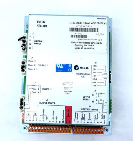 Eaton ATC-300R Transfer Switch Controller Automatic 6D32360G03 - Advance Operations
