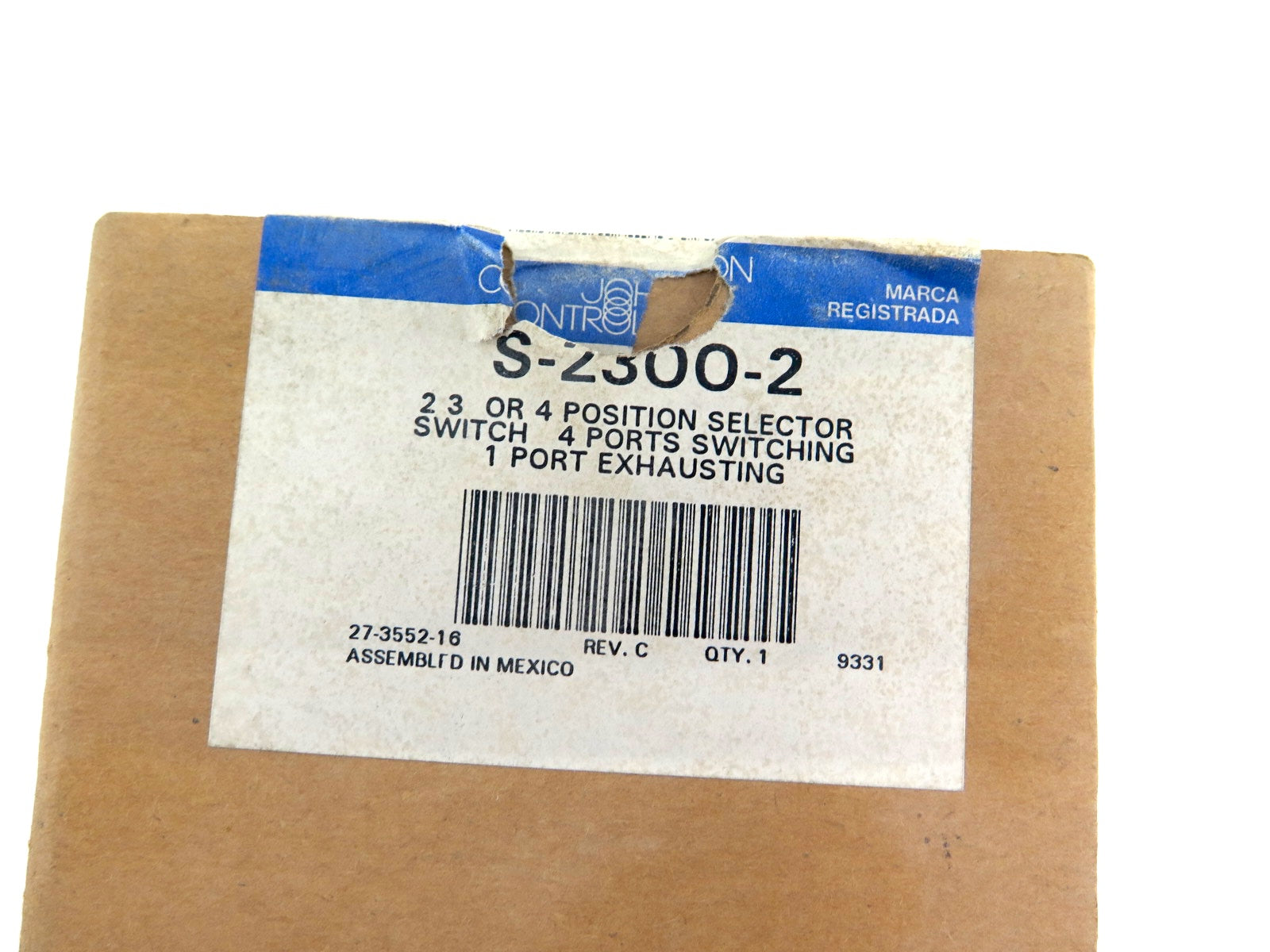 Johnson Controls S-2300-2 Position Selector Switch 4 Ports Switching - Advance Operations