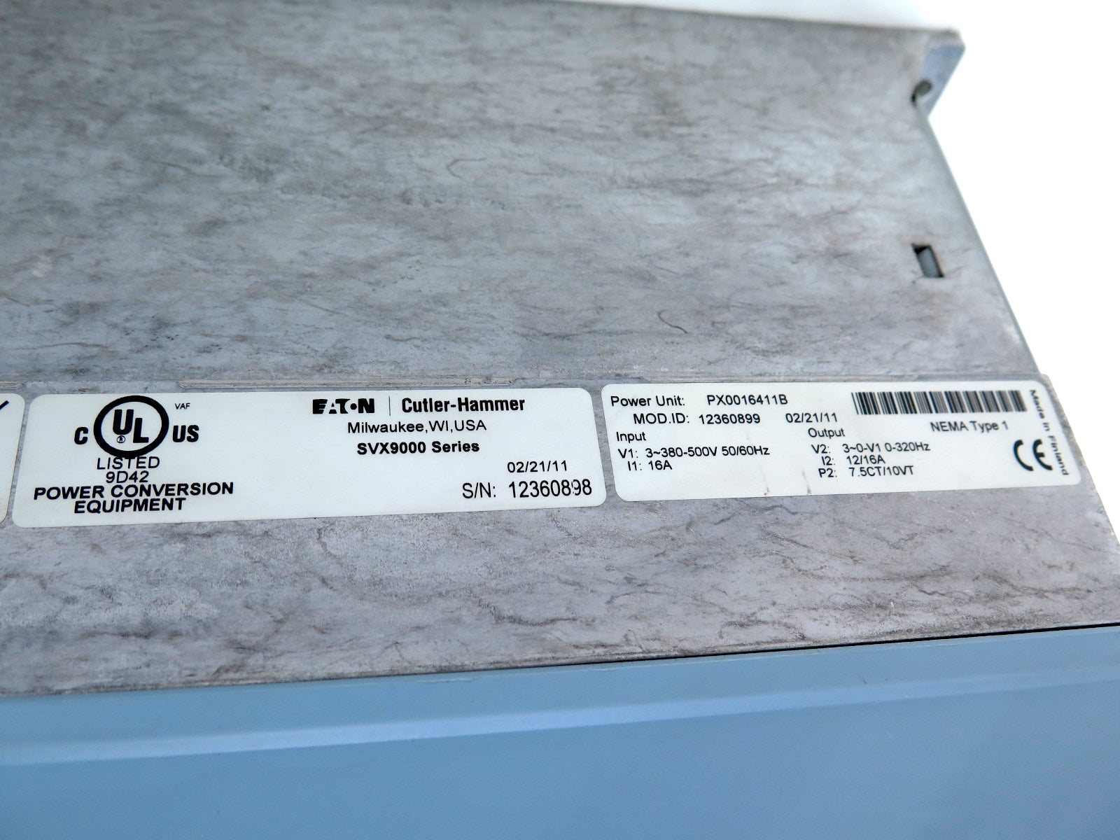 Eaton / Cutler Hammer SVX007A1-4A1B1 AC Drive 380-500Vac 16A - Advance Operations