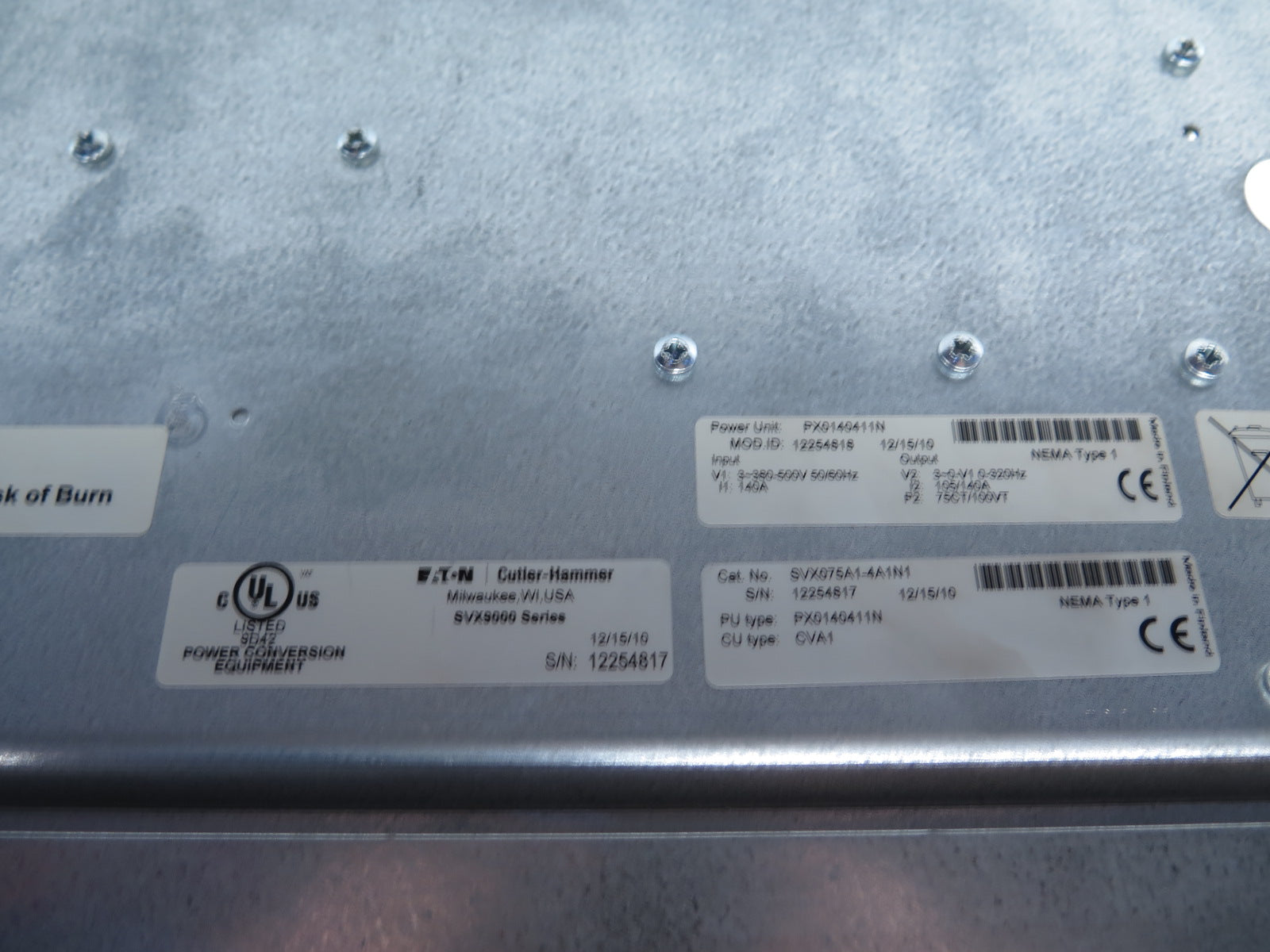 Eaton / Cutler Hammer SVX075A1-4A1N1 75hp AC Drive SVX9000 380-500V see note - Advance Operations