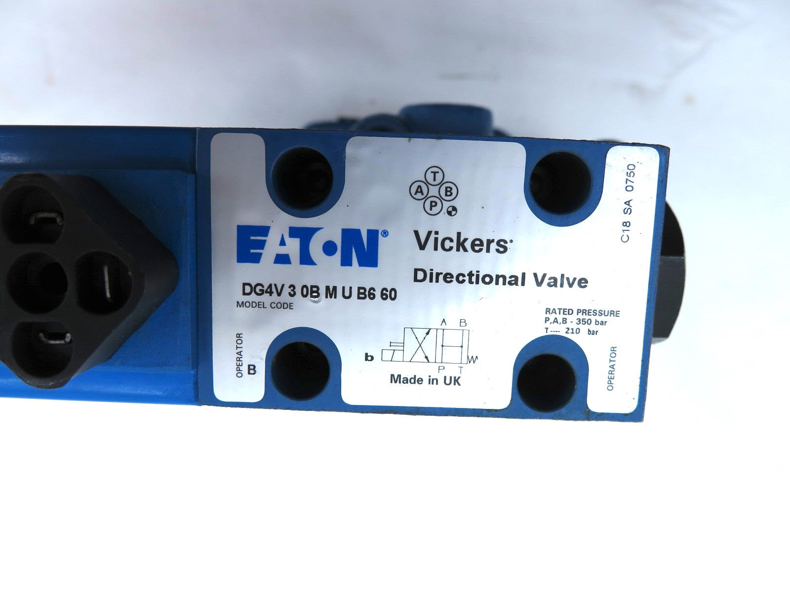 Eaton / Vickers CG5V6BWDMUB611 & DG4V30BMUB660 Pressure Relief Valve - Advance Operations