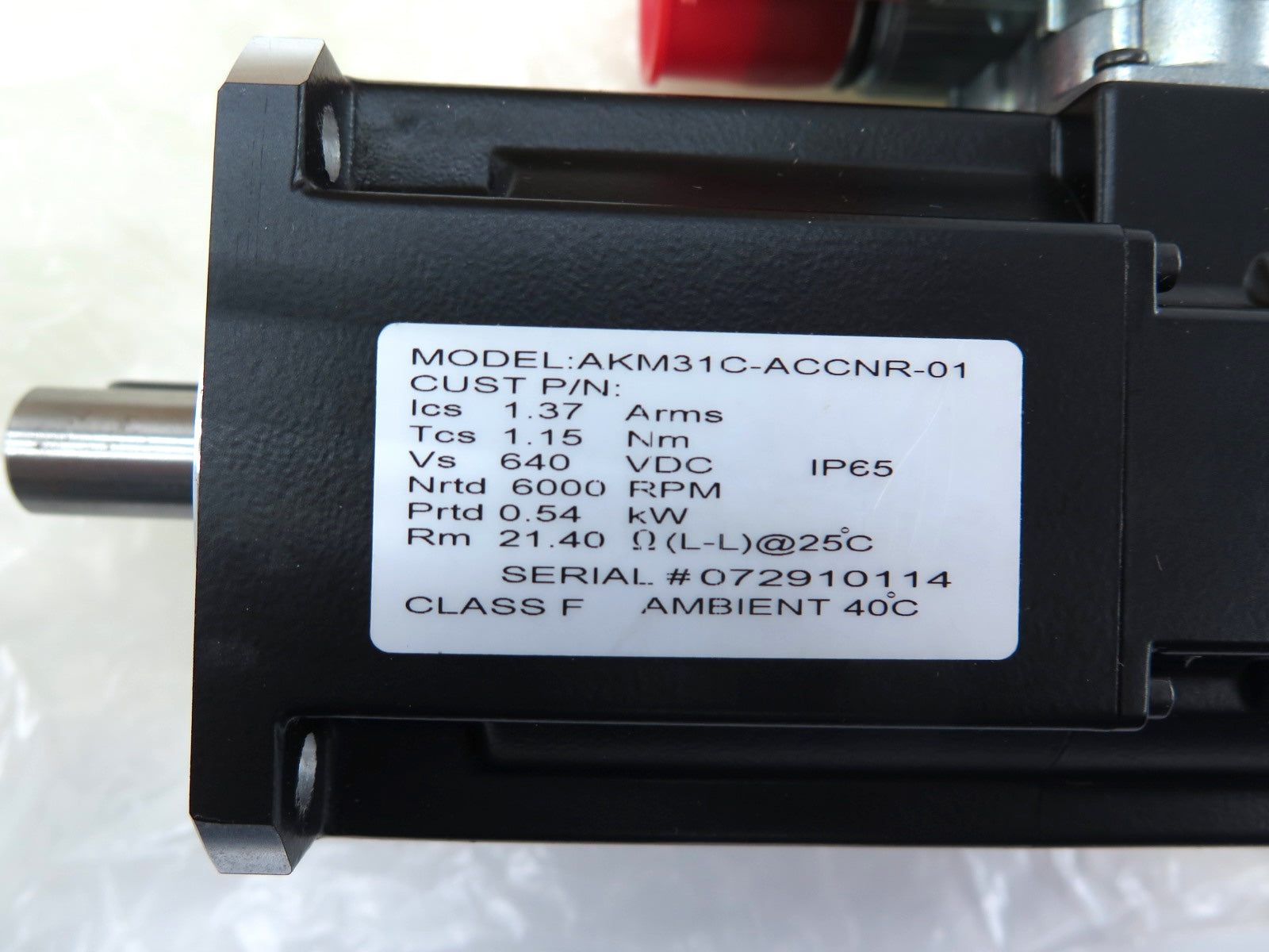 Kollmorgen / Danaher AKM31C-ACCNR-01 Servo Motor 0.54kW 640Vdc - Advance Operations