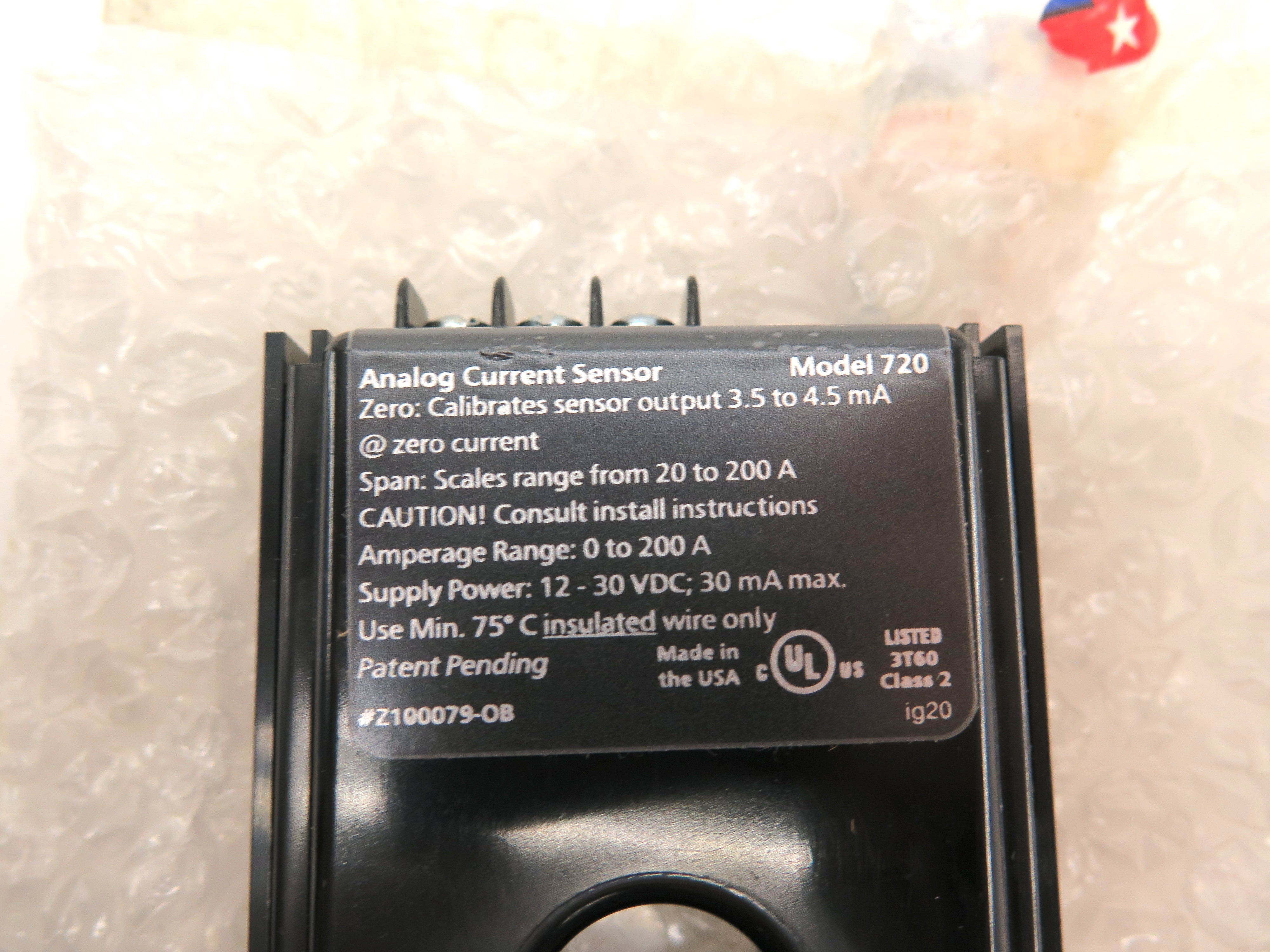 Veris Industries Model 720 Current Sensor / Switch - Advance Operations