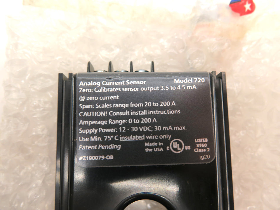 Veris Industries Model 720 Current Sensor / Switch - Advance Operations