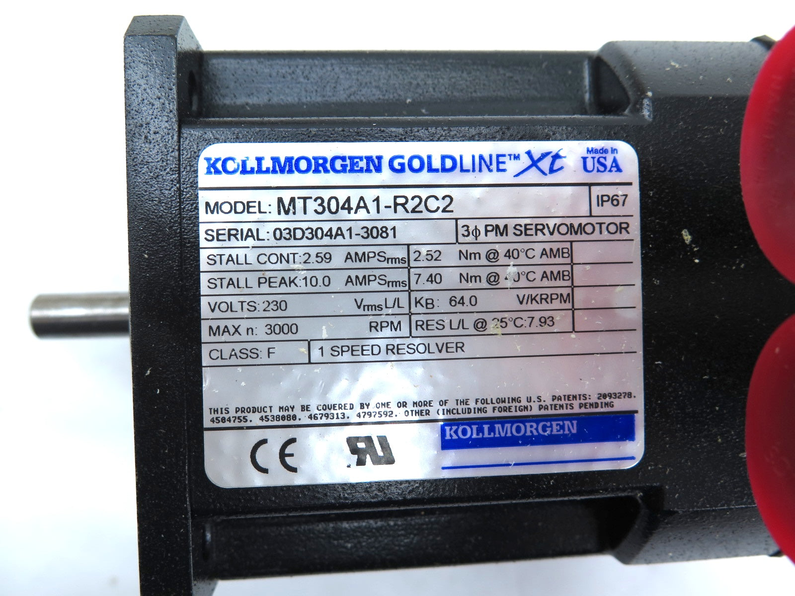 Kollmorgen MT304A1-R2C2 Servo Motor - Advance Operations