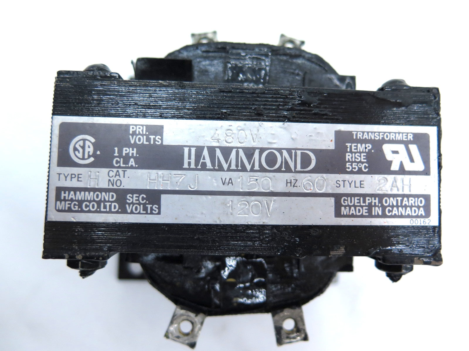 Hammond HH7J Transformer 480 to 120Vac 150VA - Advance Operations