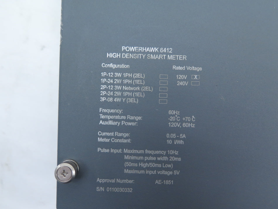 Triacta Powerhawk 6412 High Density Smart Electrical Meter - Advance Operations