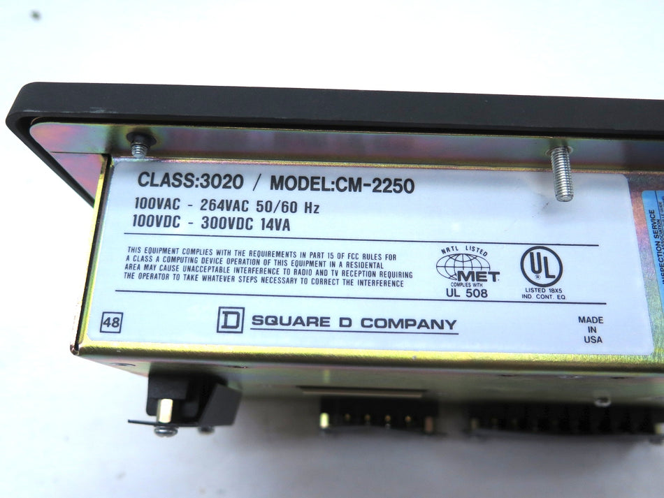 Schneider / Square D 3020 / CM-2250 PowerLogic Circuit Monitor 100-264Vac - Advance Operations