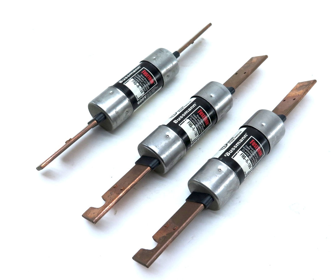 Fusetron FRS-R-100 Dual Element Fuse 600V 100A LOT OF 3 - Advance Operations