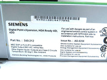 Load image into Gallery viewer, Siemens 549-212 Digital Point Expansion HOA Ready 4DI - Advance Operations
