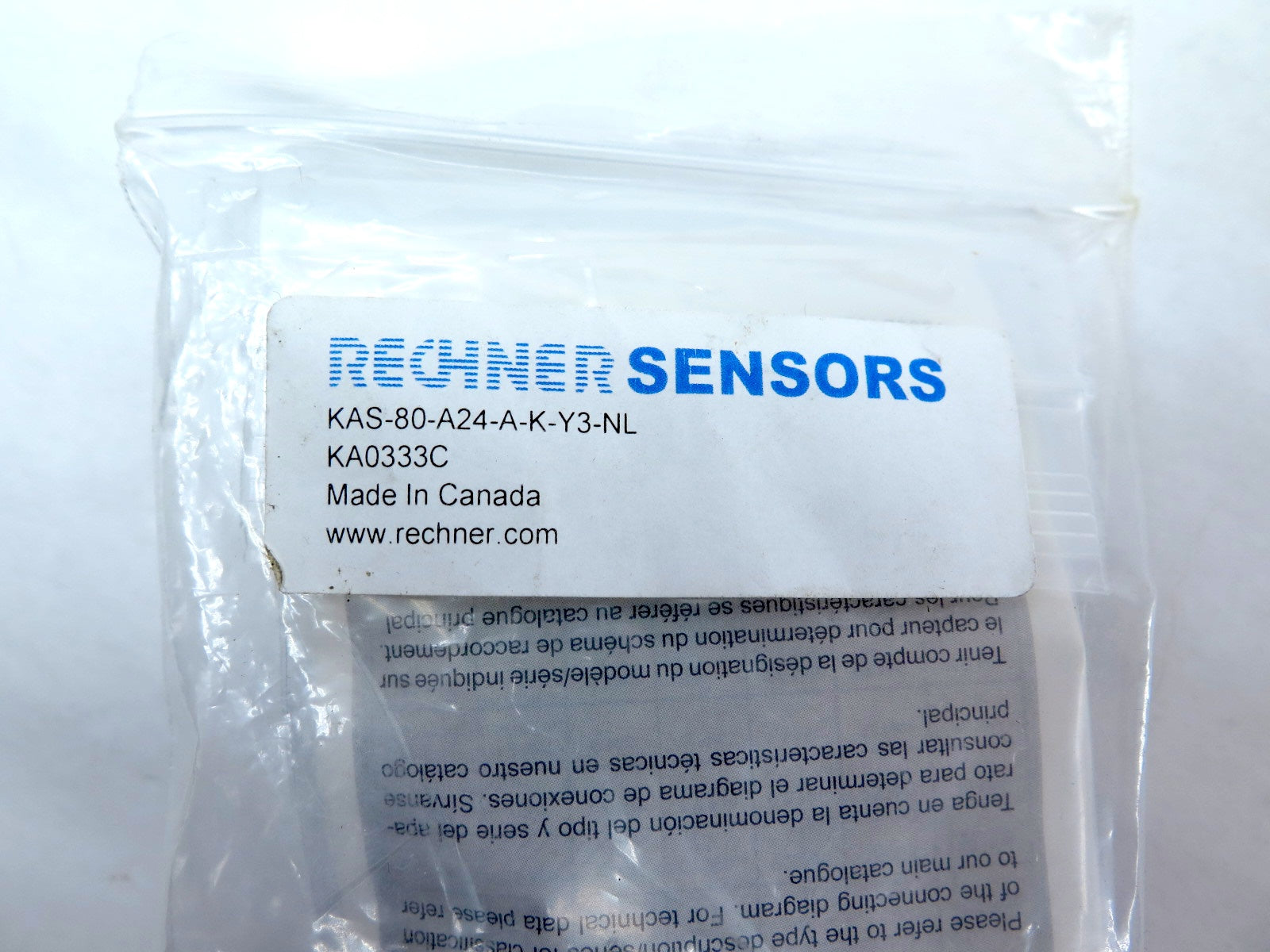 Rechner KAS-80-A24-A-K-Y3-NL Proximity Sensor - Advance Operations