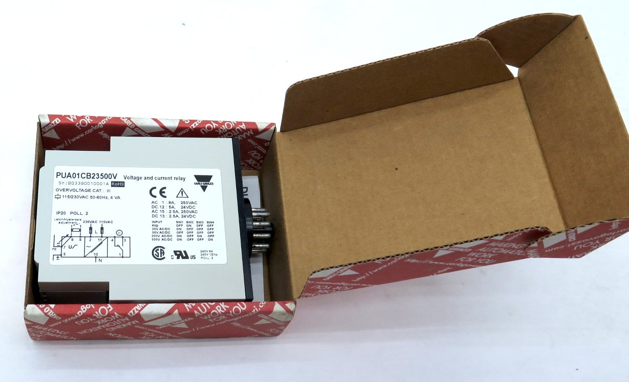 Carlo Gavazzi PUA01CB23500V Voltage And Current Relay 115/230Vac - Advance Operations