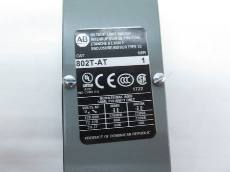 Allen-Bradley 802T-AT Oiltight Limit Switch - Advance Operations