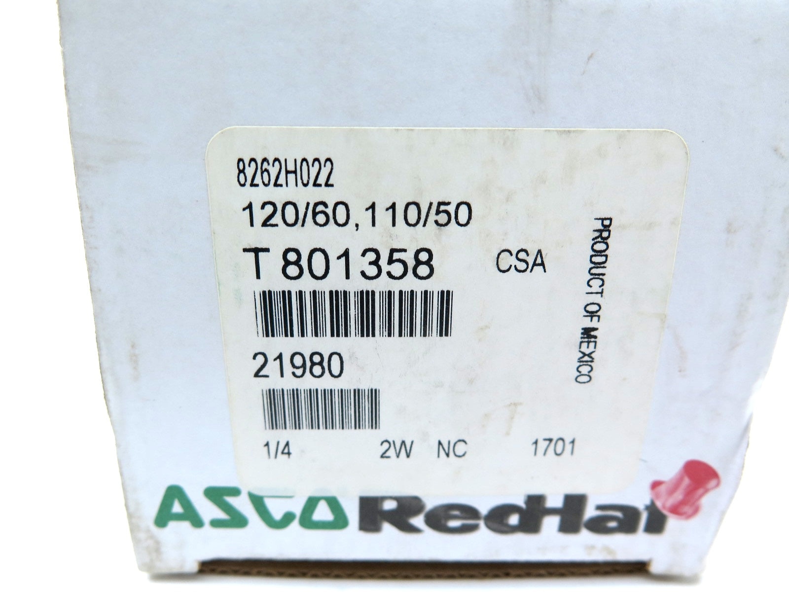 Asco 8262H022 / T801358 Solenoid Valve 1/4" 2W NC - Advance Operations