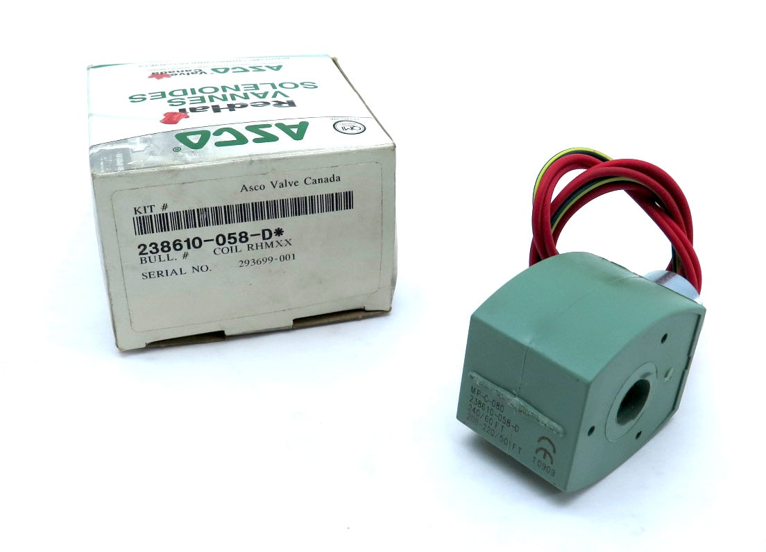 Asco 238610-058-D* Solenoid Valve Coil 249V/60Hz 220V - Advance Operations