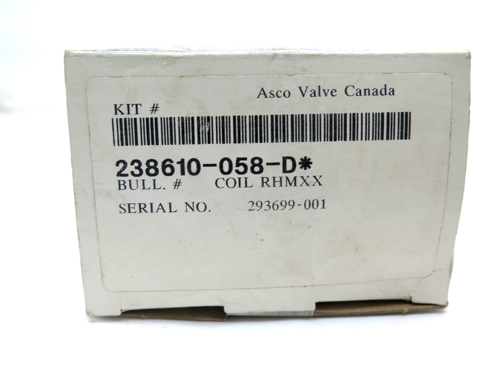 Asco 238610-058-D* Solenoid Valve Coil 249V/60Hz 220V - Advance Operations
