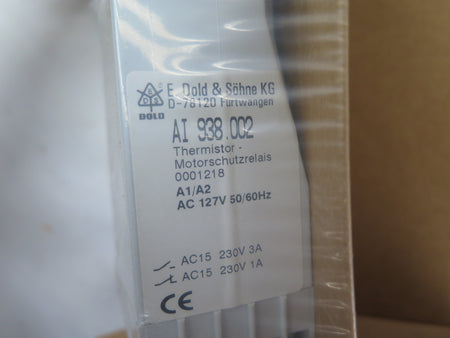 E. Dold & Sohne KG AI 938.002 Thermistor Motor Protection Relay - Advance Operations