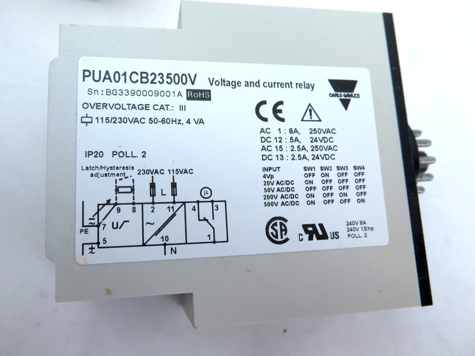 Carlo Gavazzi PUA01CB23500V Voltage And Current Relay - Advance Operations