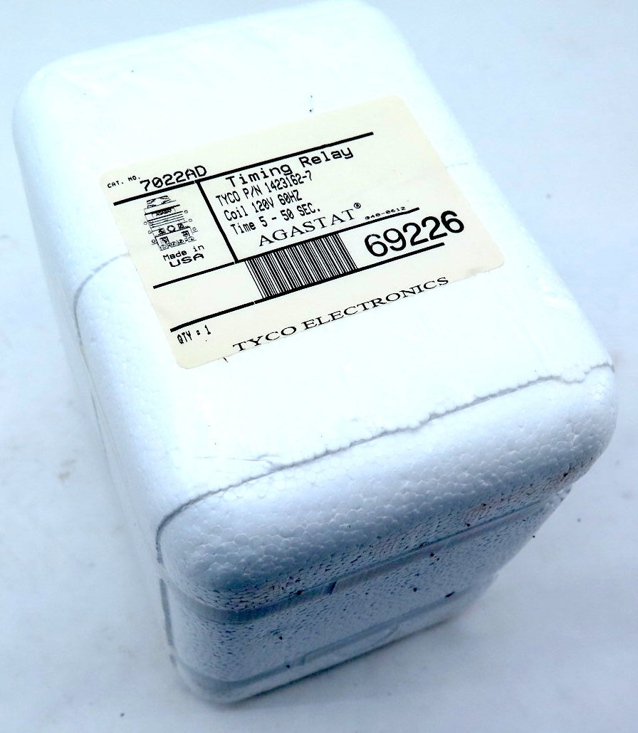 Tyco 7022AD Timing Relay 120V Coil Agastat Time 5-50 Sec - Advance Operations