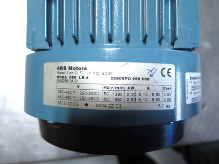 ABB M3AA090LB-4 22609PO 295/008 2.5kW Motor 220-480Vac - Advance Operations