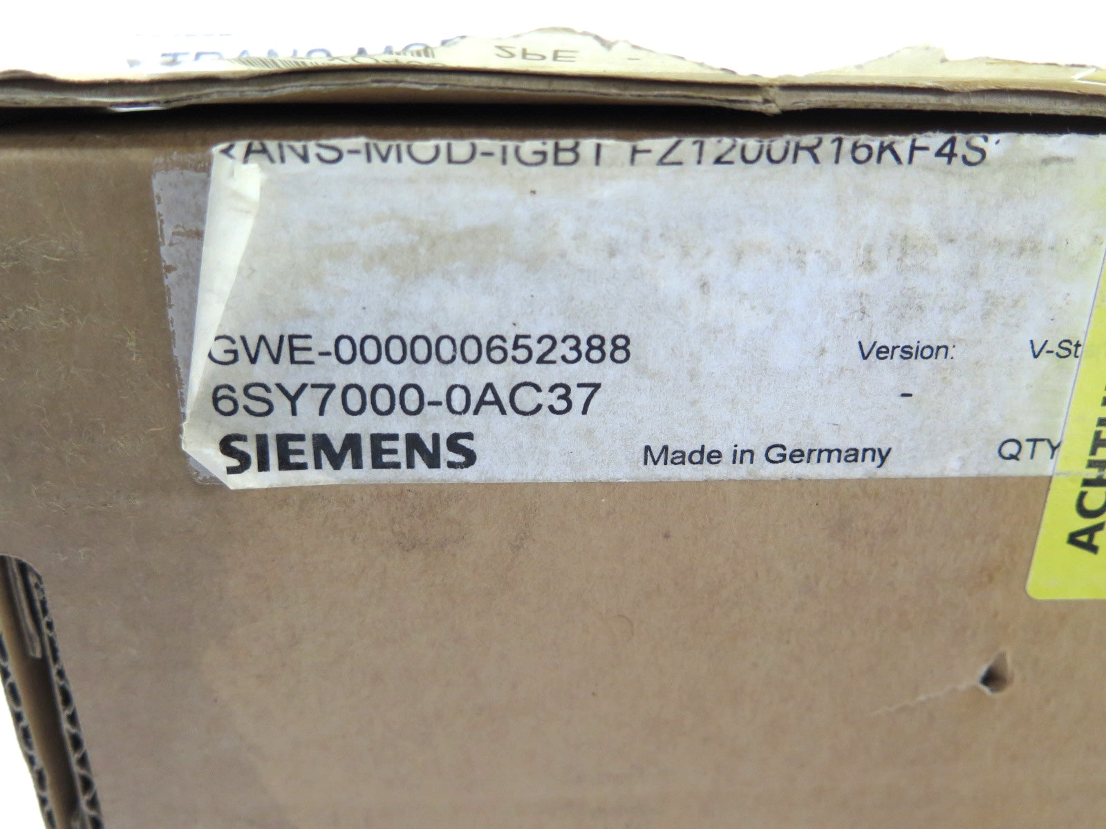Siemens 6SY7000-0AC37 Converter Special IGBT Module - Advance Operations