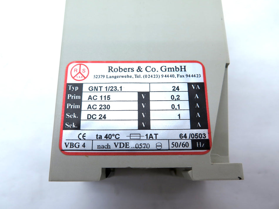 Robers & CO GmbH GNT 1/23.1 - Advance Operations