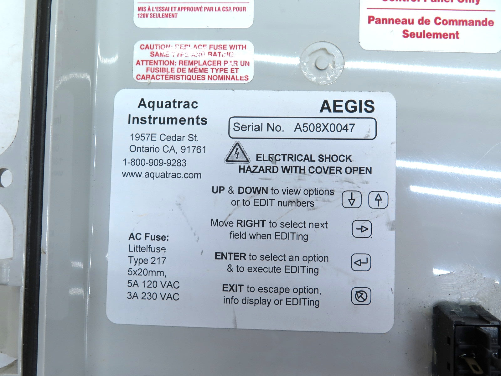 Aquatrac Instruments AEGIS Liquid Control Unit - Advance Operations