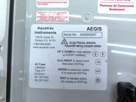 Aquatrac Instruments AEGIS Liquid Control Unit - Advance Operations