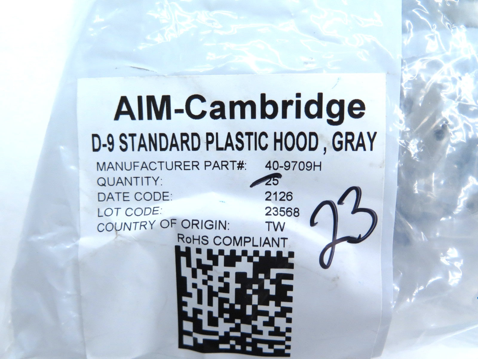 Aim-Cambridge D-9 Standard Plastic Hood Gray 40-9709H LOT OF 23 - Advance Operations