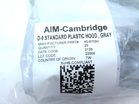 Aim-Cambridge D-9 Standard Plastic Hood Gray 40-9709H LOT OF 25 - Advance Operations