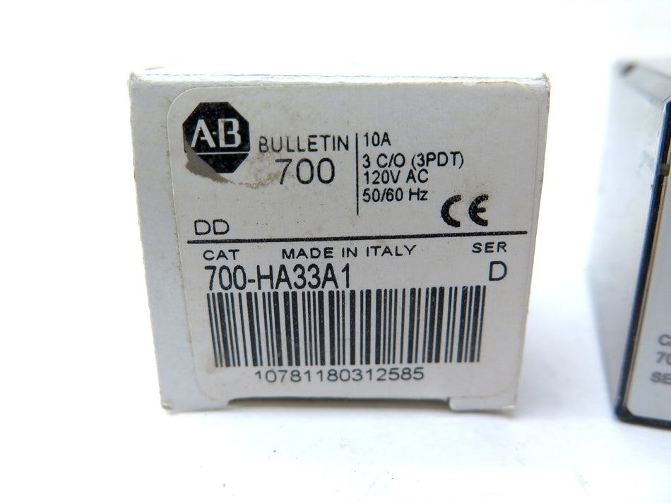 Allen-Bradley 700-HA33A1 Relay Ser.D 120V - Advance Operations