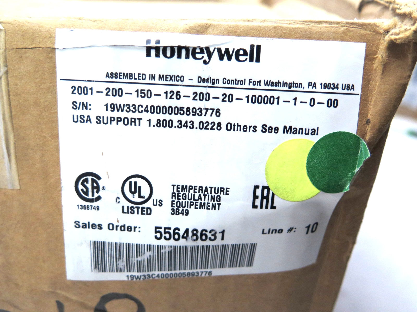 Honeywell 2001-200-150-126-200-20-100001-1-0-00 Herculine 2000 Actuator - Advance Operations