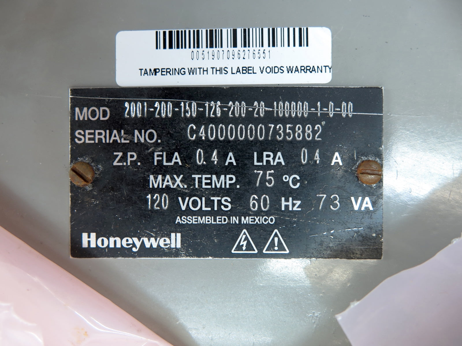 Honeywell 2001-200-150-126-200-20-100000-1-0-00 Herculine 2000 Actuator - Advance Operations