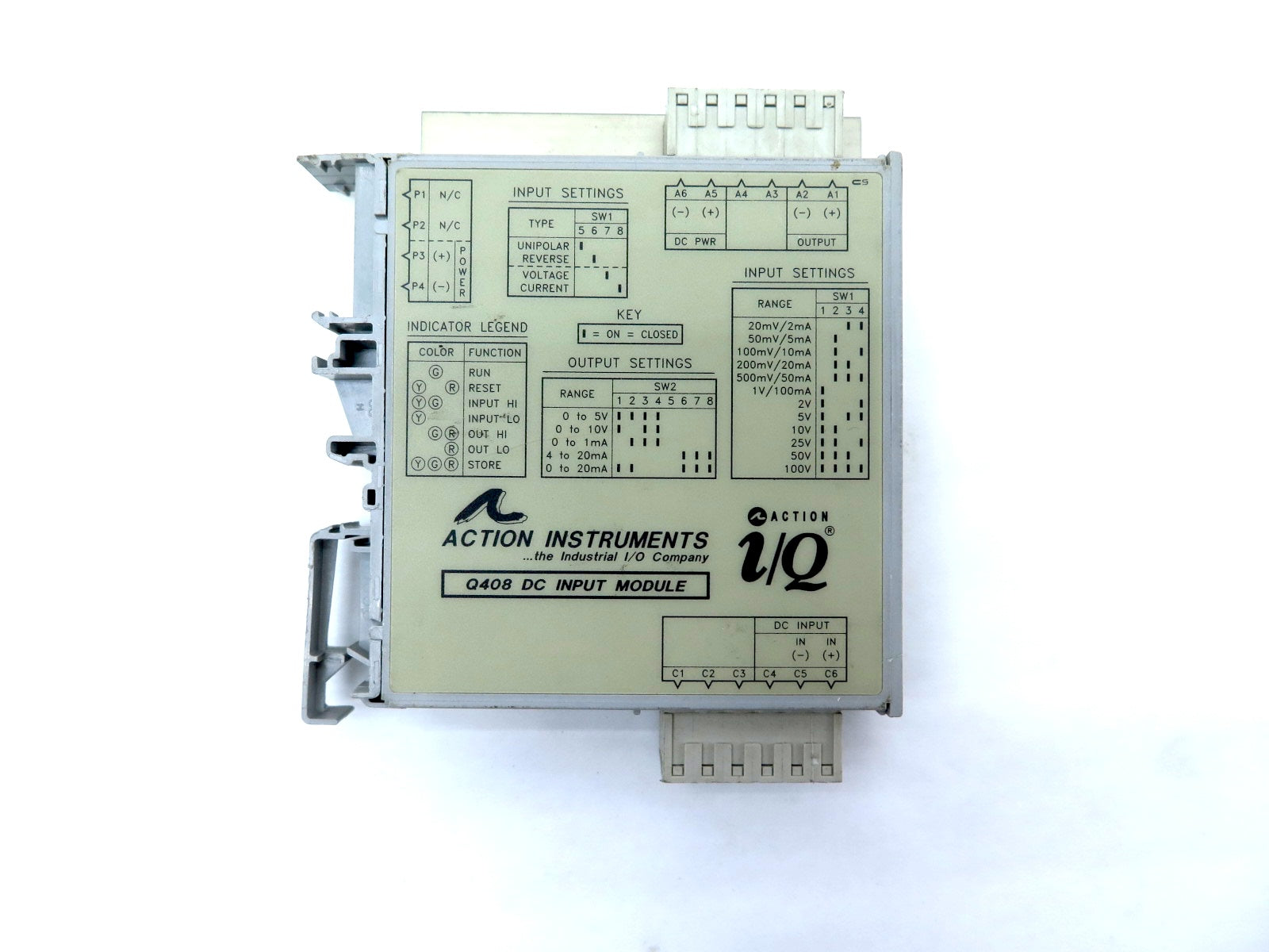 Action Instruments Q408-A000 DC Input Module - Advance Operations