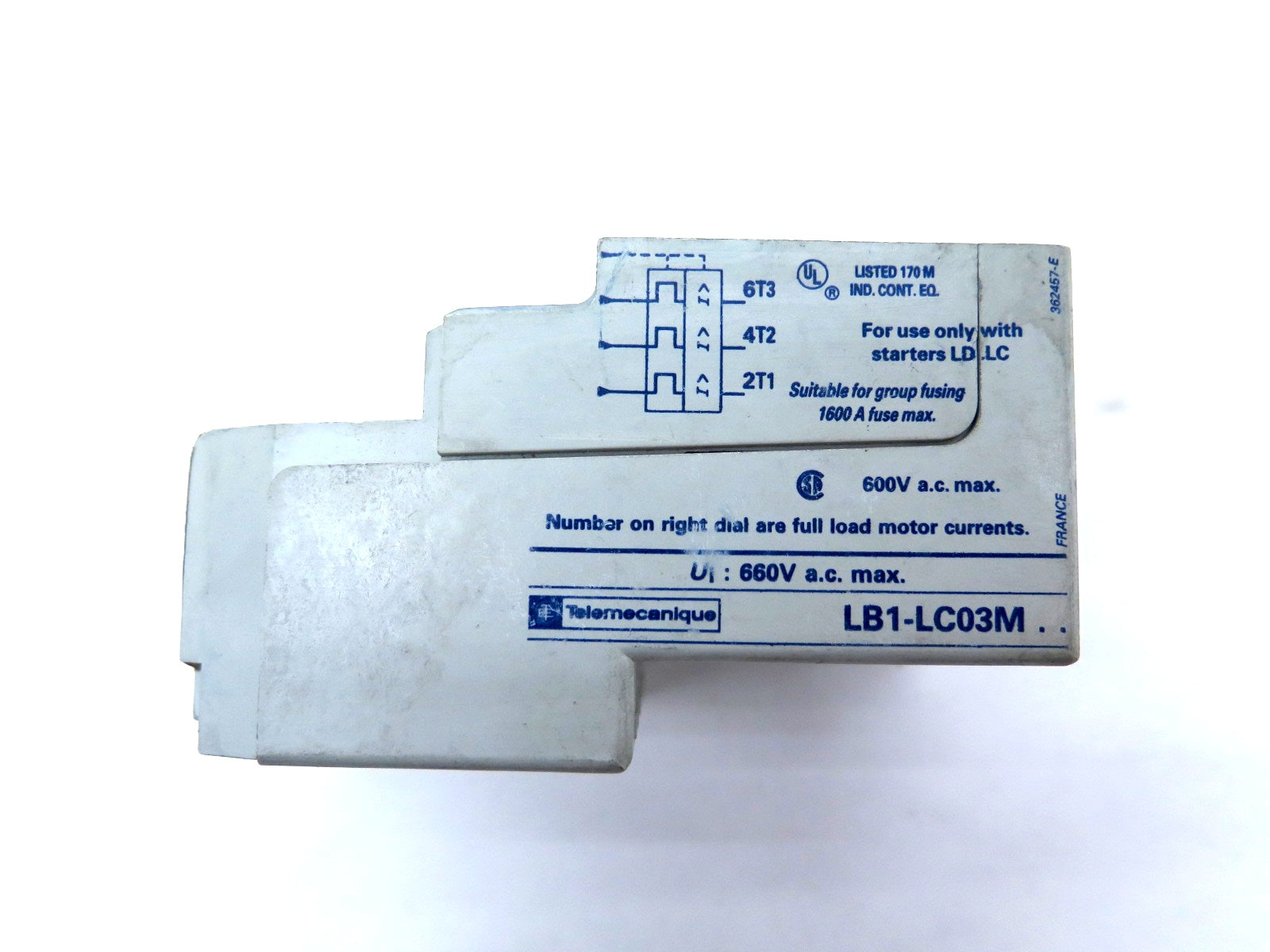 Telemecanique LB1-LC03M10 Protection Module / Overload Relay 4-6.3A - Advance Operations