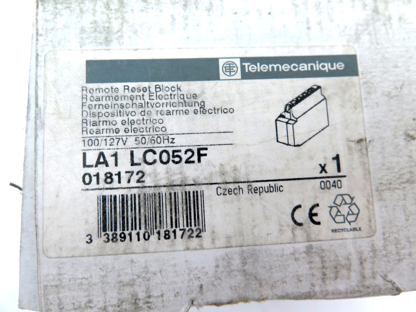Telemecanique LA1 LC052F Remote Reset Block - Advance Operations