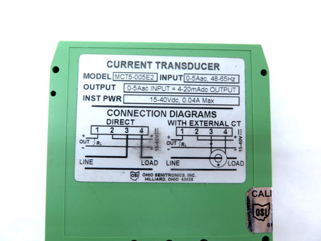 Ohio Semitronics MCT5-005E2 Current Transducer - Advance Operations