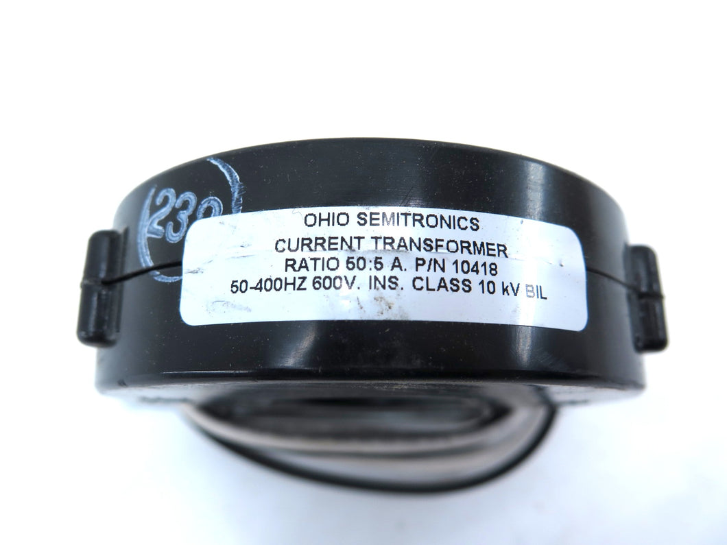 Ohio Semitronics 10418 Current Transformer Ratio 50:5 600V - Advance Operations