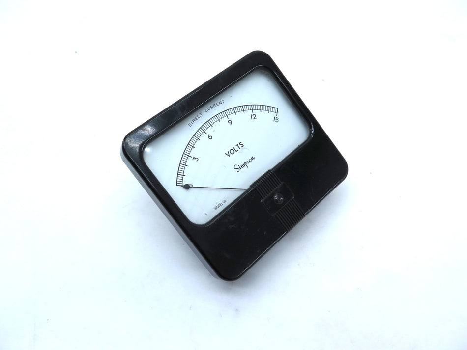 Simpson Voltmeter DC 0-15A Model 29 / 07670 - Advance Operations