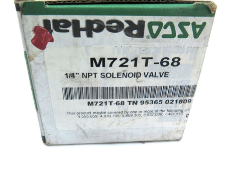 Asco M721T-68 Solenoid Valve 1/4" NPT 120Vac Coil - Advance Operations