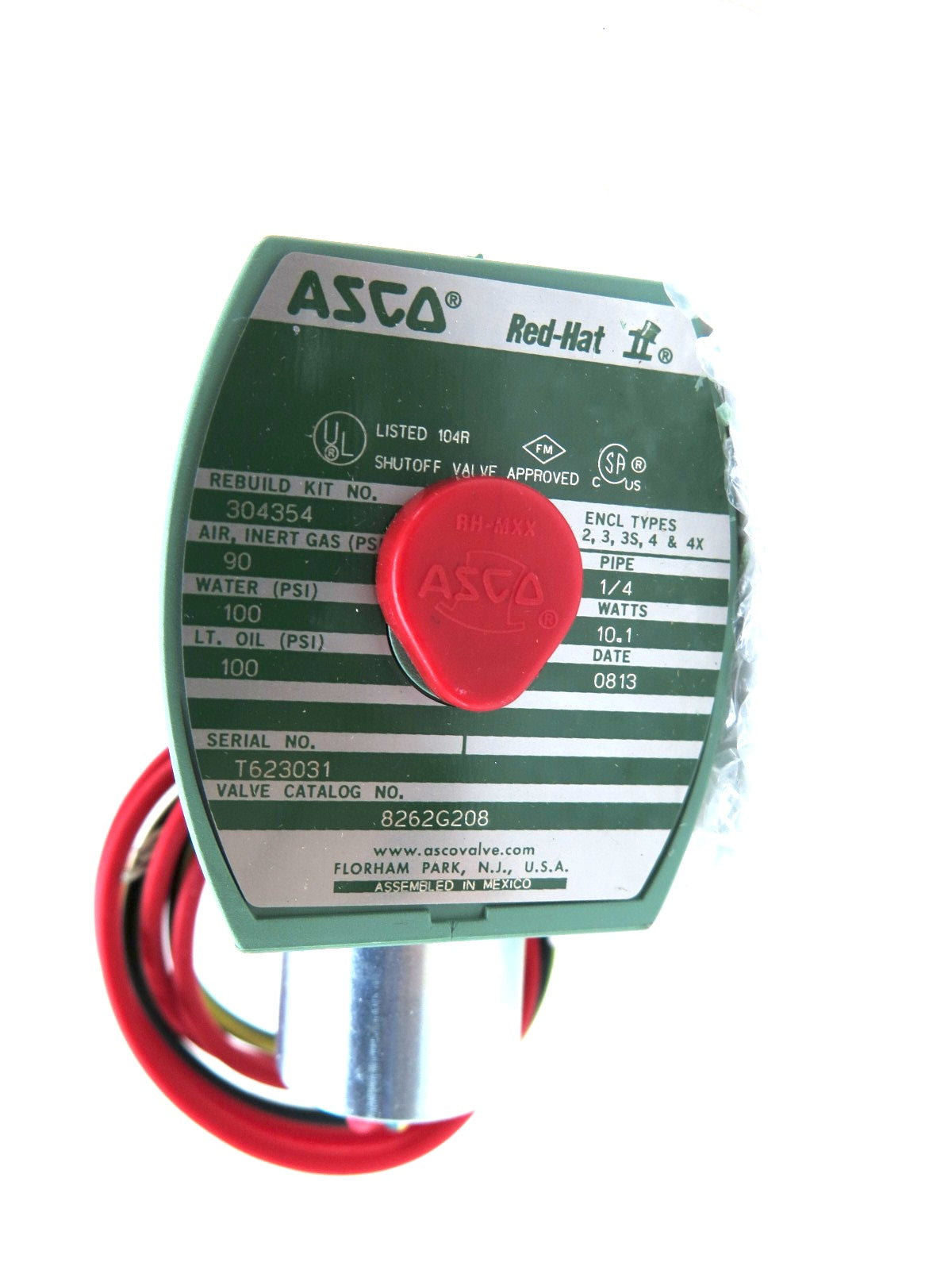 Asco M721T-68 Solenoid Valve 1/4" NPT 120Vac Coil - Advance Operations