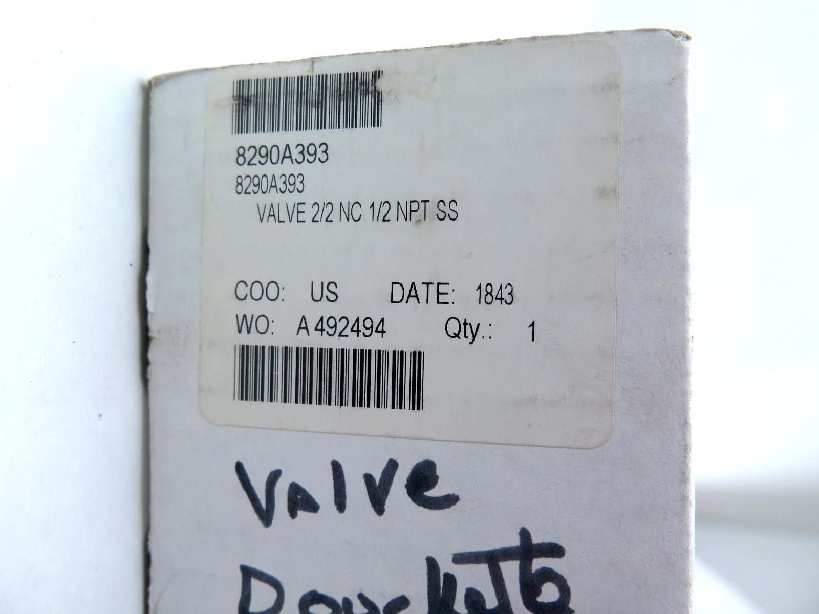 Asco 8290A393 Stainless Steel Angle Body Piston Valve 2/2 NC 1/2 NPT SS - Advance Operations