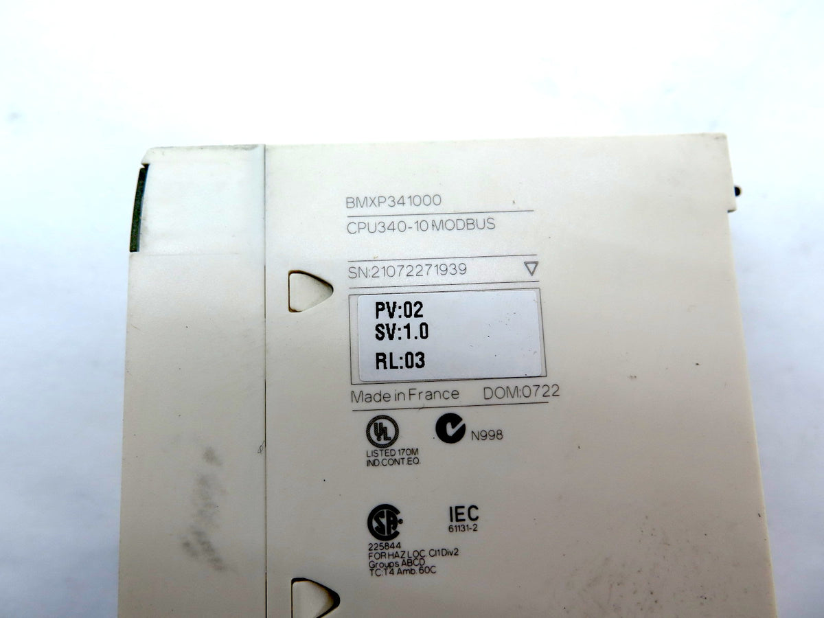 Schneider Electric BMXP341000 CPU340-10 Modbus Module - Advance Operations